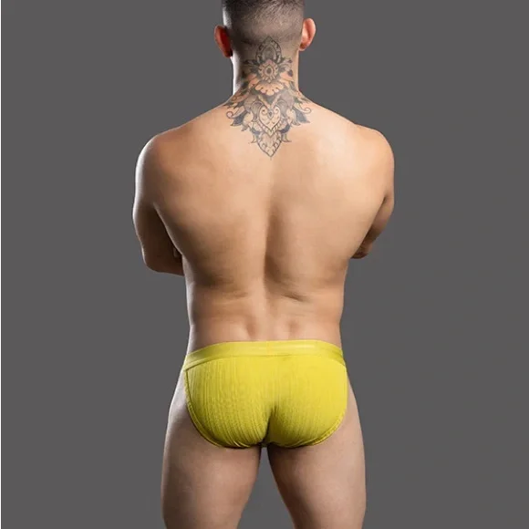 Andrew Christian Bold Yellow Men's Briefs - Picture 5 of 7